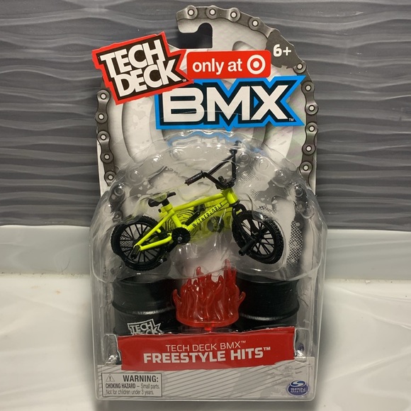 Tech Deck BMX Freestyle Bike NEW By Spinmaster Wethepeople yellow W/Flame Jump - Picture 2 of 8
